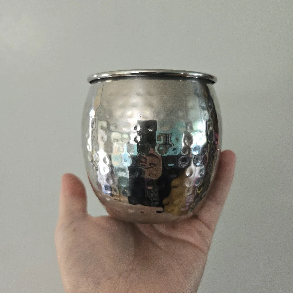 Pier 1 Imports Hammered Metal African Elephant Mug Cup